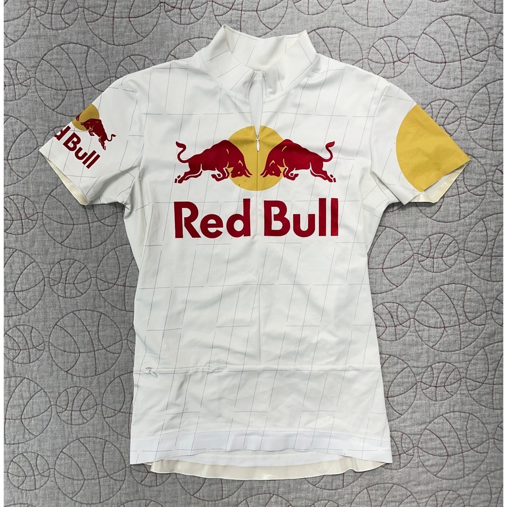 Red Bull Cycling Jersey White Athletes Only Graphic / Women's Large